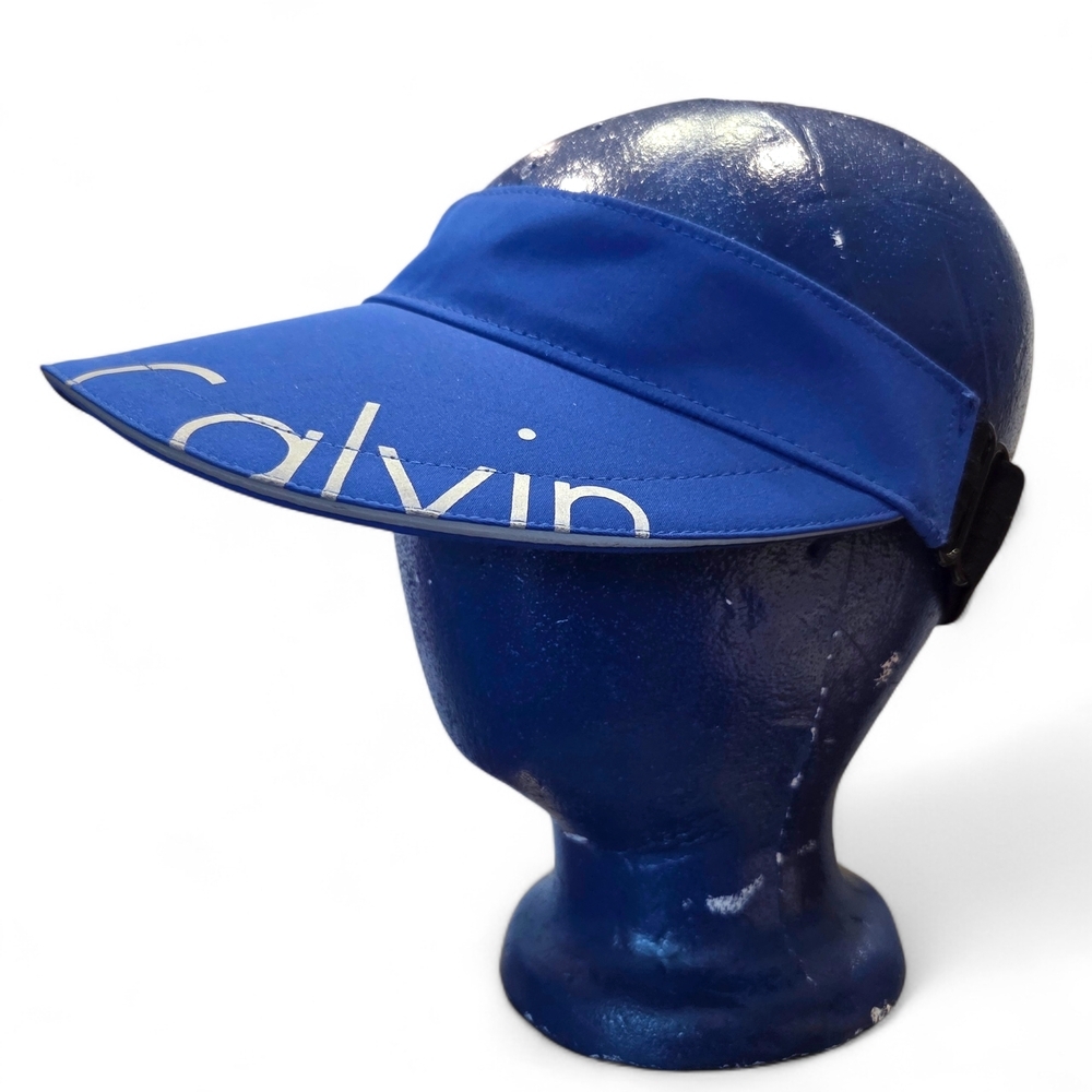 Calvin Klein Vibrant Blue Visor With White Calvin Logo NWT